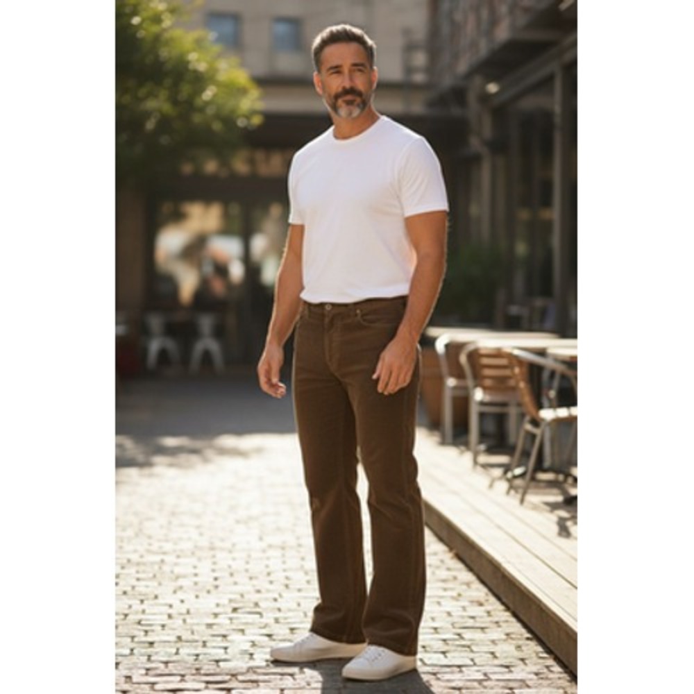 L.L.Bean Pants Men's 35 Brown Country Corduroy Standard Fit Stretch